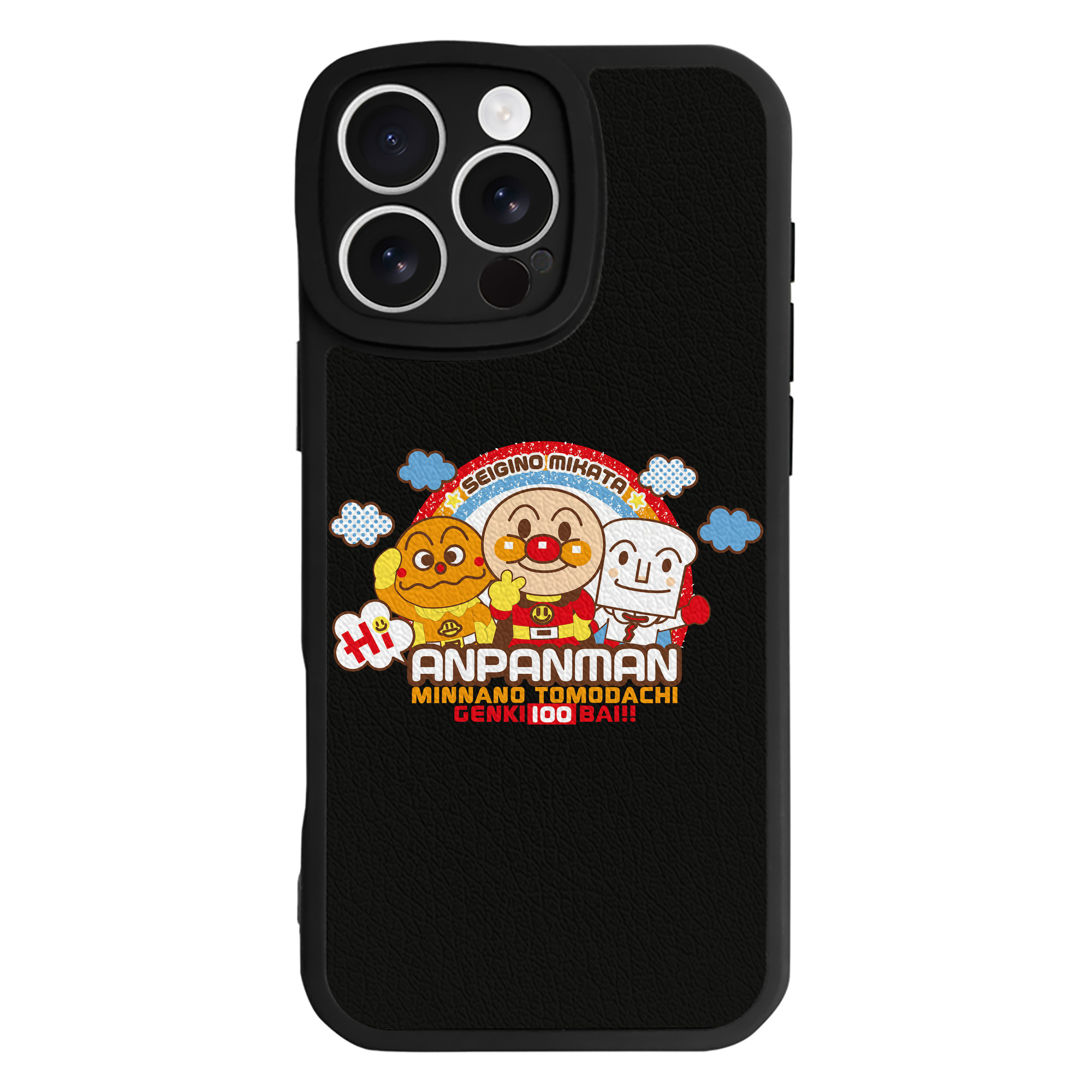 （画像用） アンパンマン Anpanman 【iPhone 16シリーズ対応】シリコンスマホケース（レザー調） 材質：シリコン
